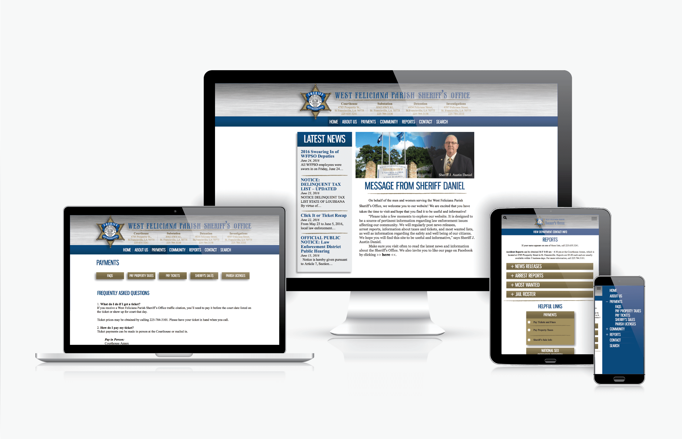 West Feliciana Parish Sheriff’s Office Website Design & Development